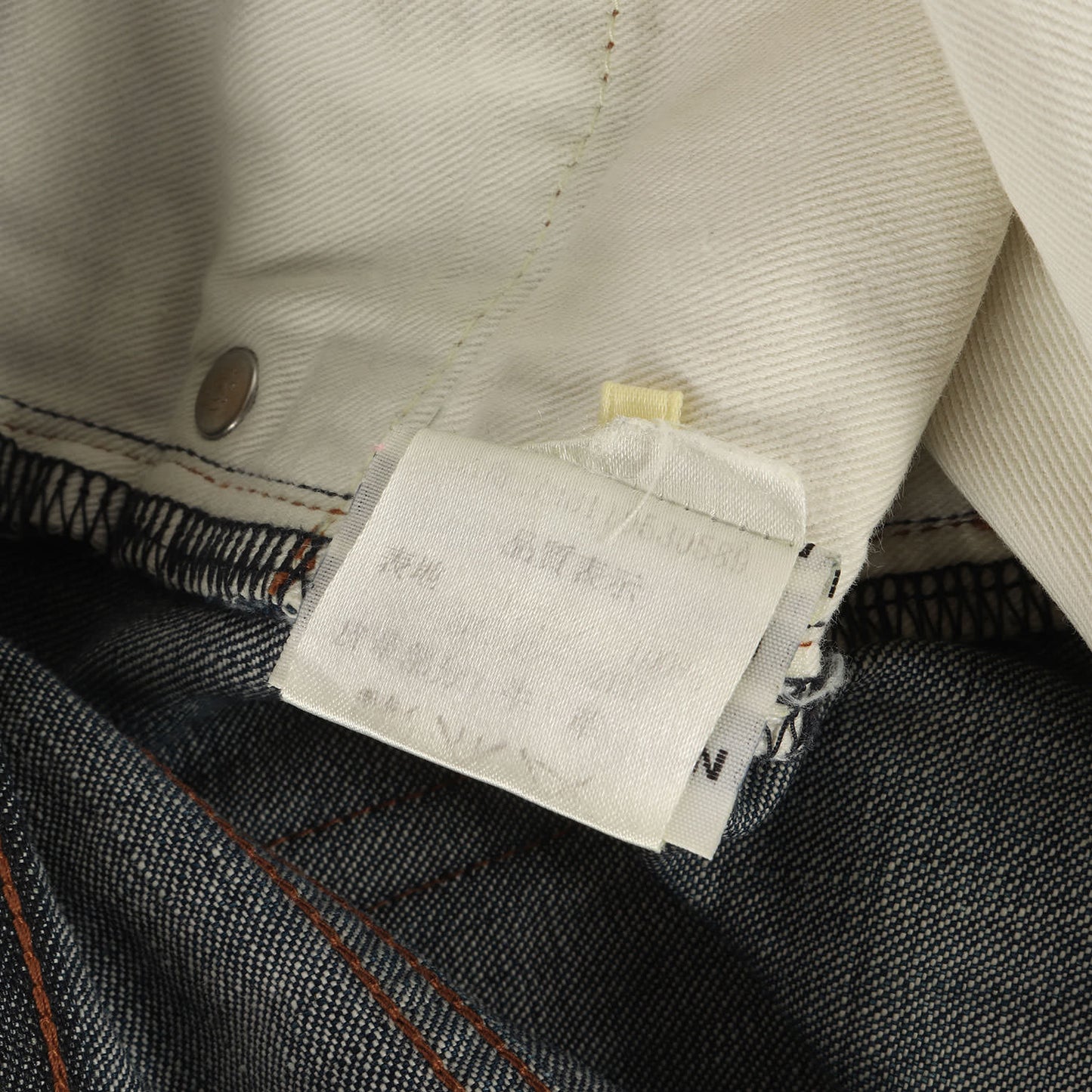 07AW エディ期 シャープノーテーション コーティング スリム デニムパンツ