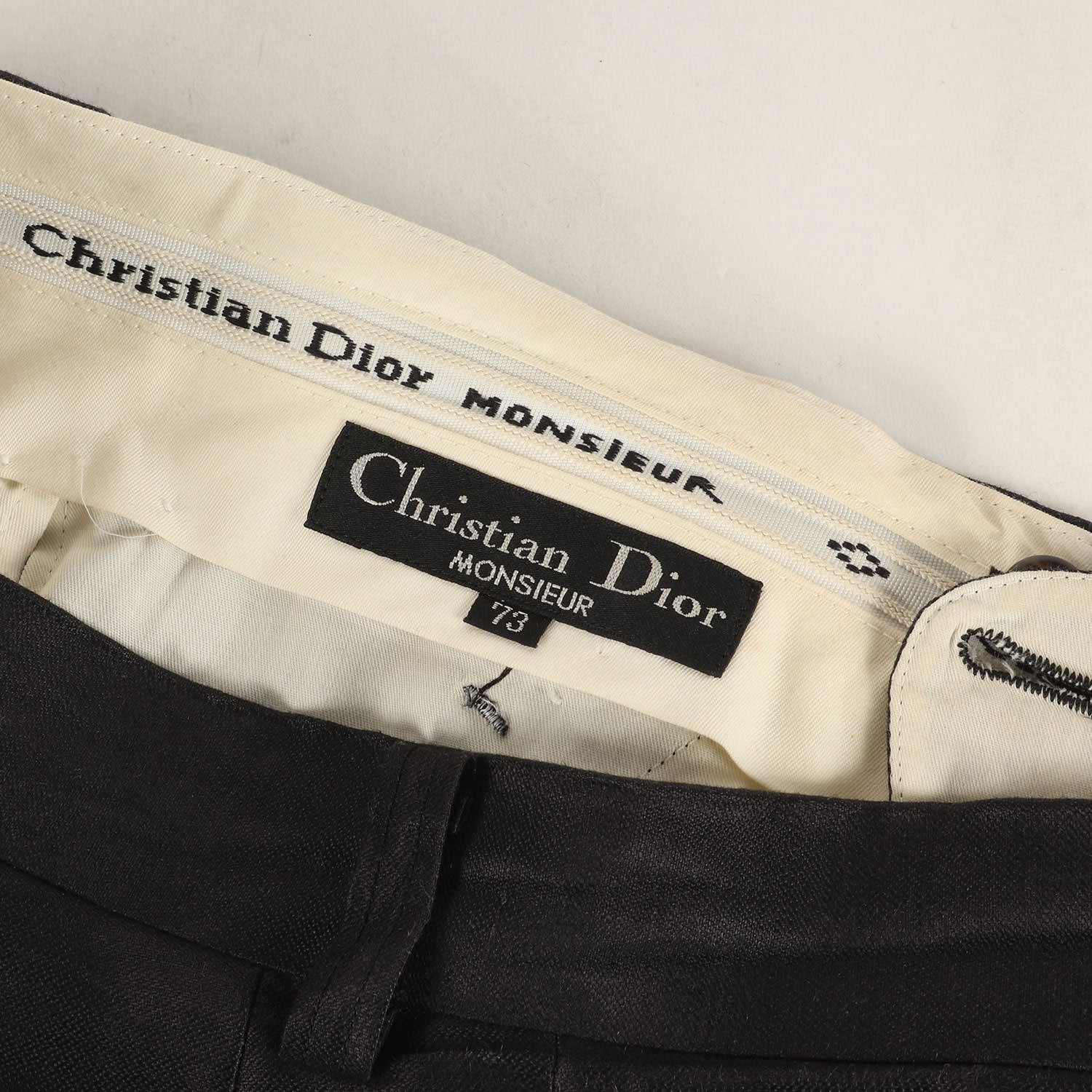 80s Monsieur リネン 2タック スラックスパンツ - ブランド古着の通販