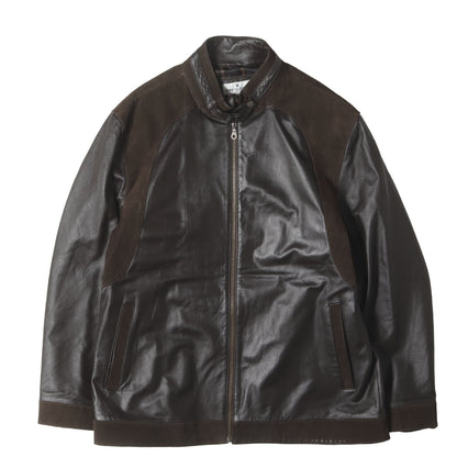 90s MODA VALENTINO スウェード コンビ シープスキンレザー ジャケット