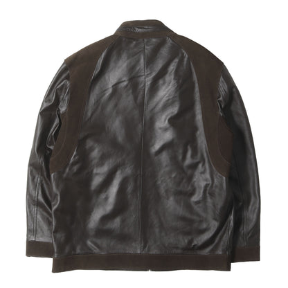90s MODA VALENTINO スウェード コンビ シープスキンレザー ジャケット