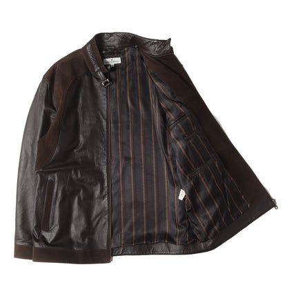 90s MODA VALENTINO スウェード コンビ シープスキンレザー ジャケット