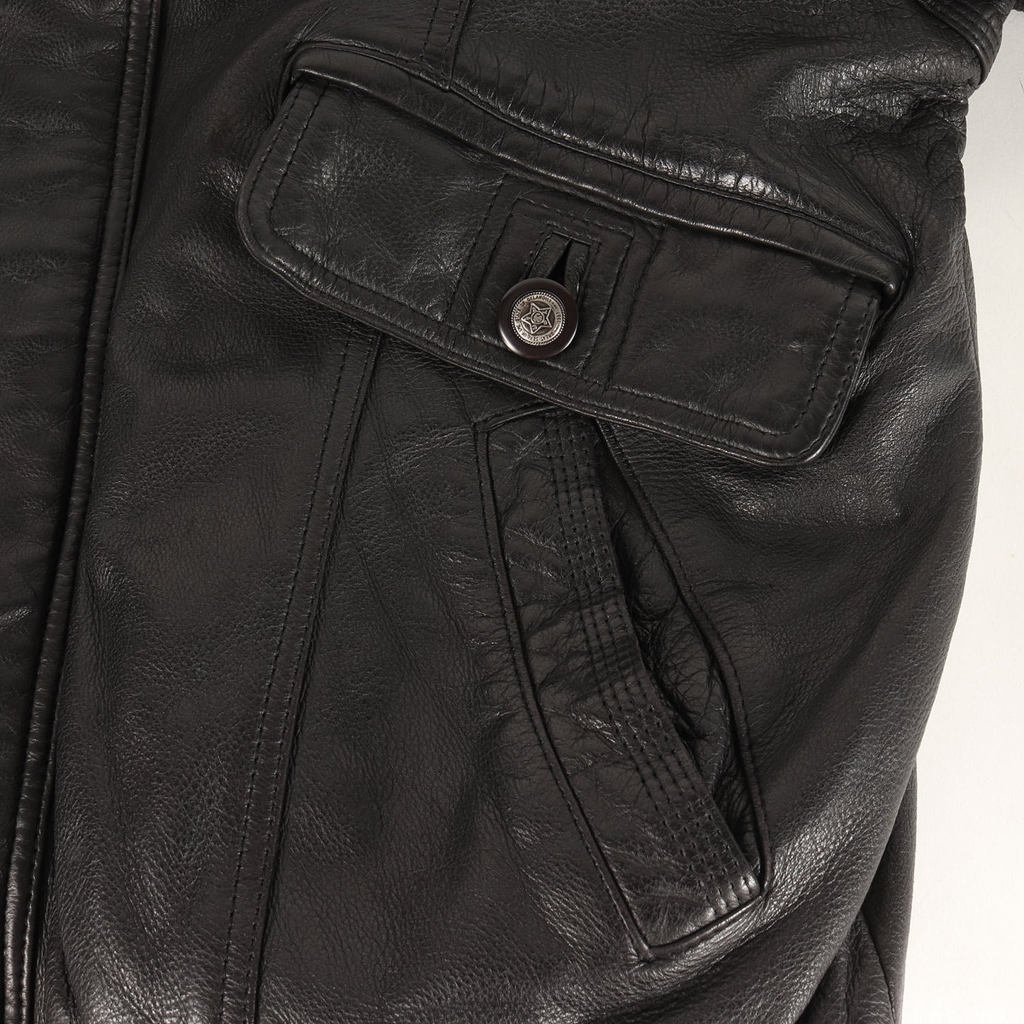 90s ディアスキンレザー ジップ 中綿ジャケット SPECIAL DEER SKIN