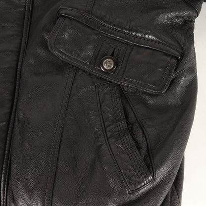 90s ディアスキンレザー ジップ 中綿ジャケット SPECIAL DEER SKIN