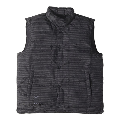 22AW McQ ジャガードロゴ ボーダー 中綿ベスト