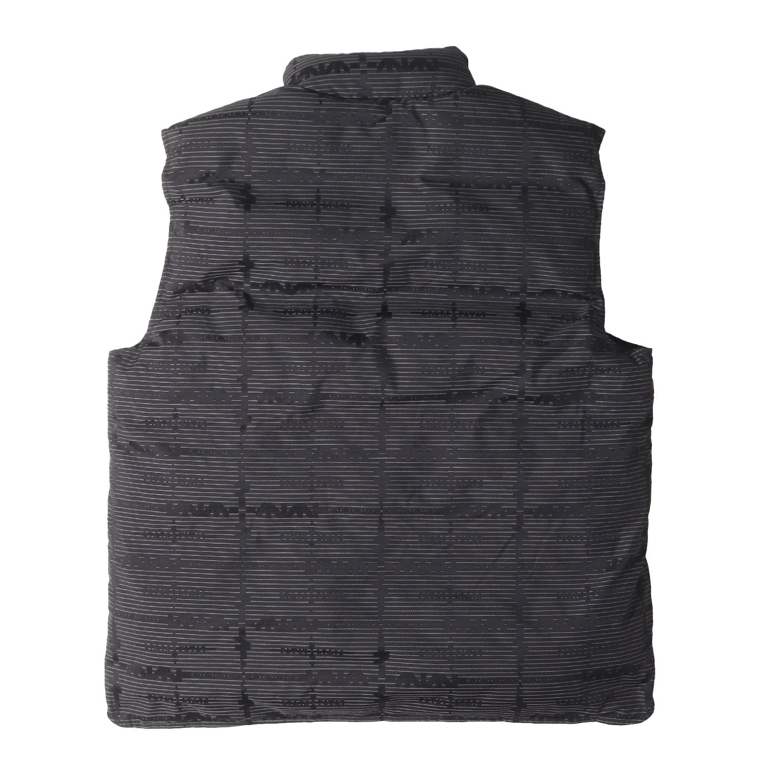 22AW McQ ジャガードロゴ ボーダー 中綿ベスト - ブランド古着の通販