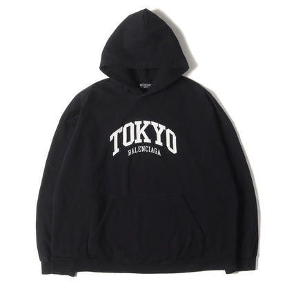 22AW TOKYOアップリケロゴ オーバーサイズ スウェットパーカー(TOKYO HOODIE)