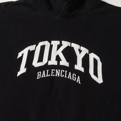 22AW TOKYOアップリケロゴ オーバーサイズ スウェットパーカー(TOKYO HOODIE)