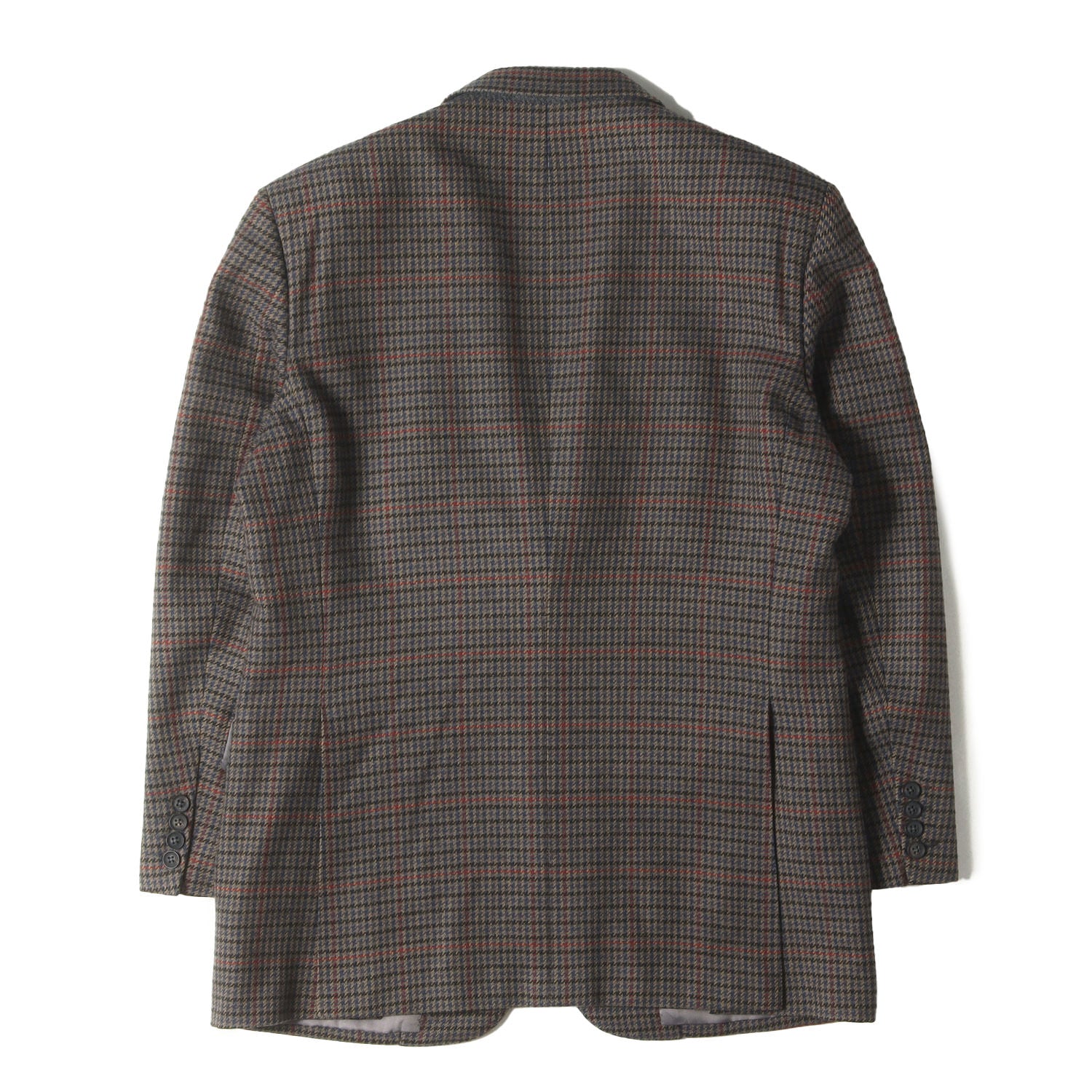 90s ウール/カシミヤ ガンクラブチェック 2つボタン テーラード