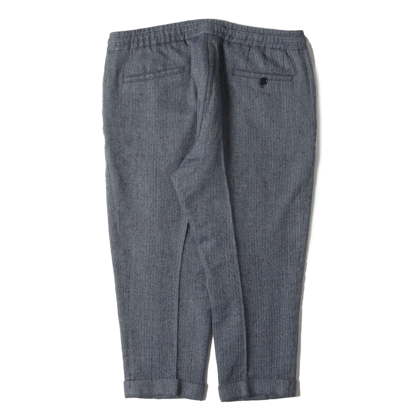 22SS ウール/シルク/リネン ストレッチ クロップド イージーパンツ