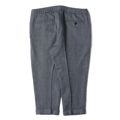 22SS ウール/シルク/リネン ストレッチ クロップド イージーパンツ