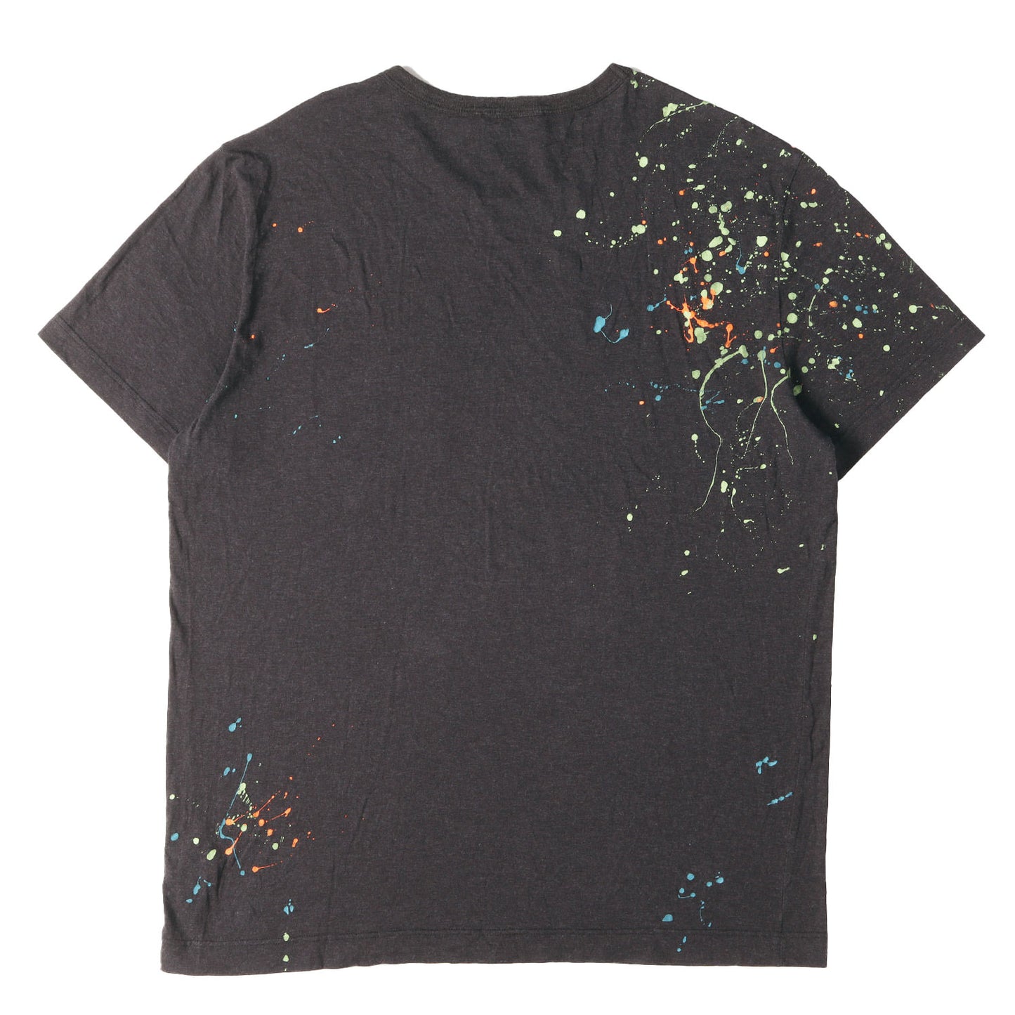 24SS ドリップペイントDGロゴ ポケット Tシャツ(Flocked Paint Splatter Melange Cotton jersey T-Shirt)