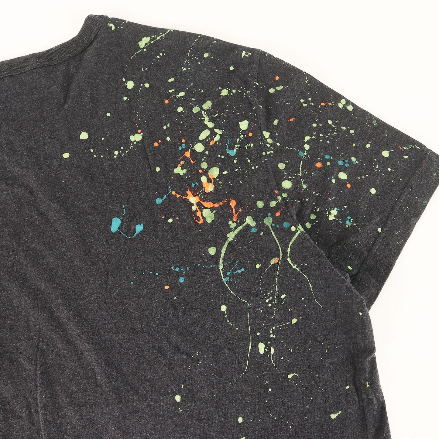 24SS ドリップペイントDGロゴ ポケット Tシャツ(Flocked Paint Splatter Melange Cotton jersey T-Shirt)