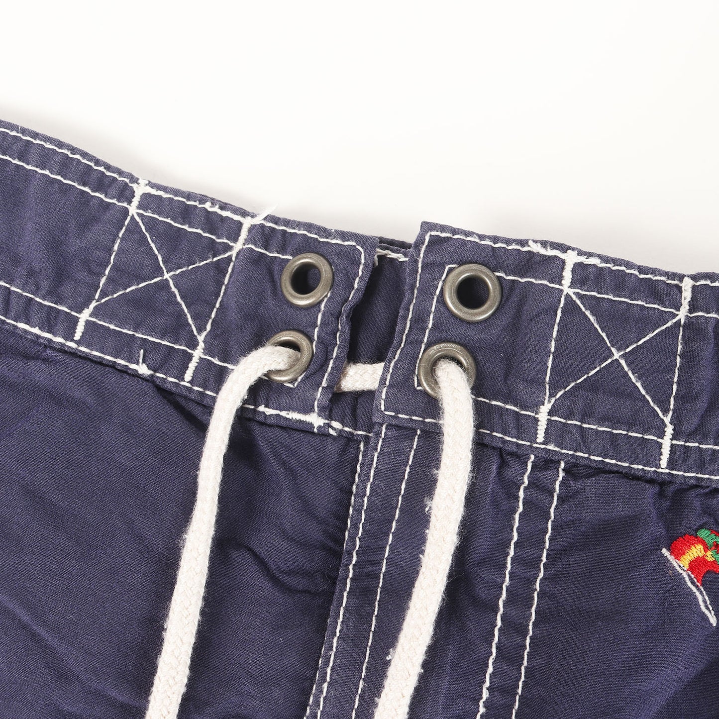 90s ヨット刺繍柄 コットンナイロン ボード ショーツ