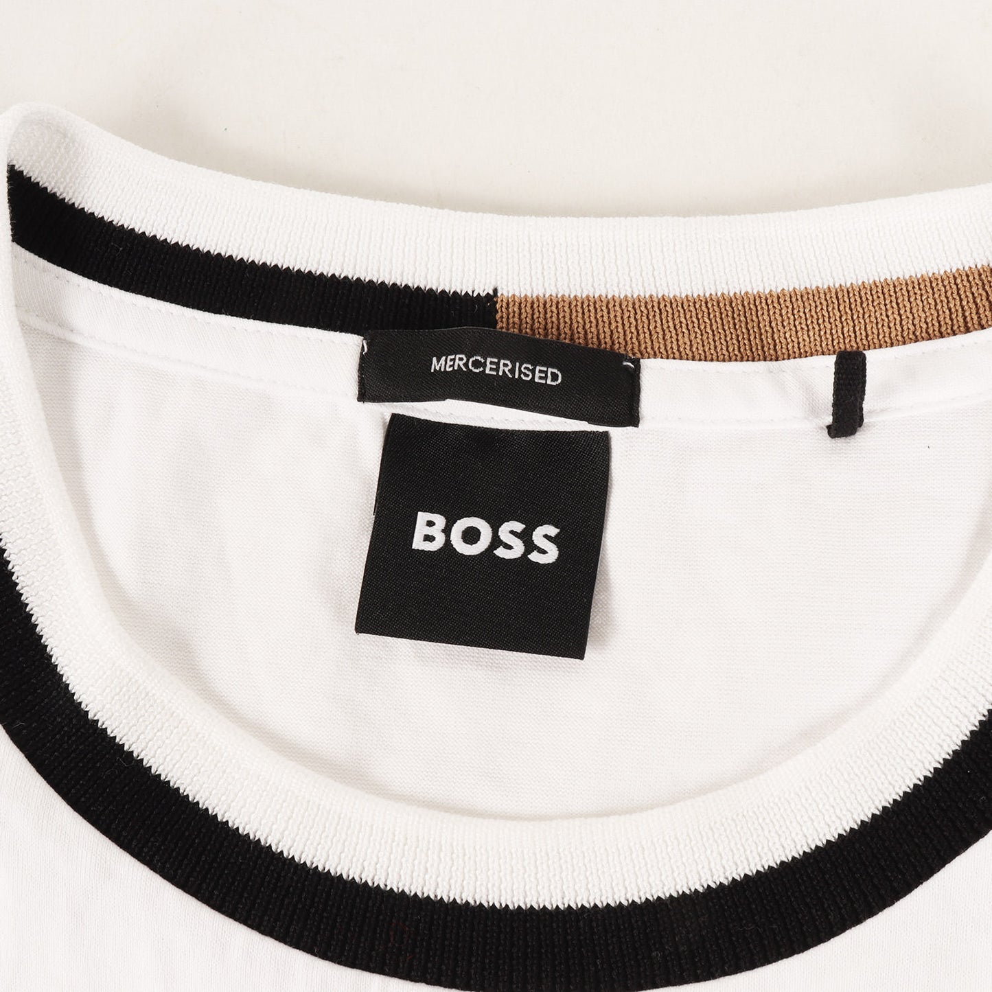 現行タグ リブライン マーセライズコットン Tシャツ(Mercerised-cotton T-shirt)
