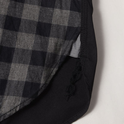 23SS 切替しデザイン ブロックチェック ワークシャツ