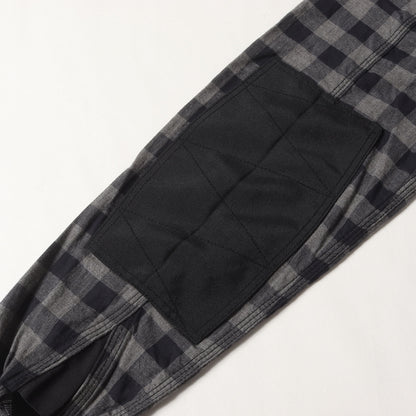 23SS 切替しデザイン ブロックチェック ワークシャツ