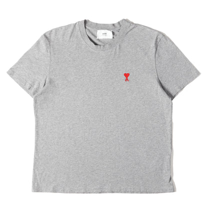 ハートロゴ刺繍 クルーネック Tシャツ