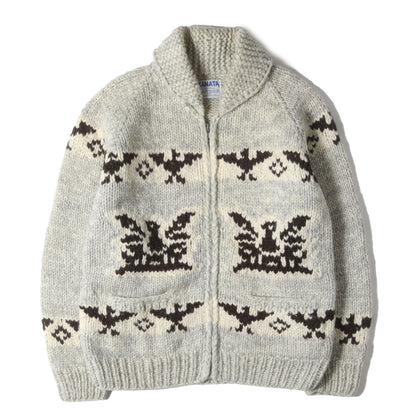 サンダーバード柄 フルジップ カウチンニット カナダ製