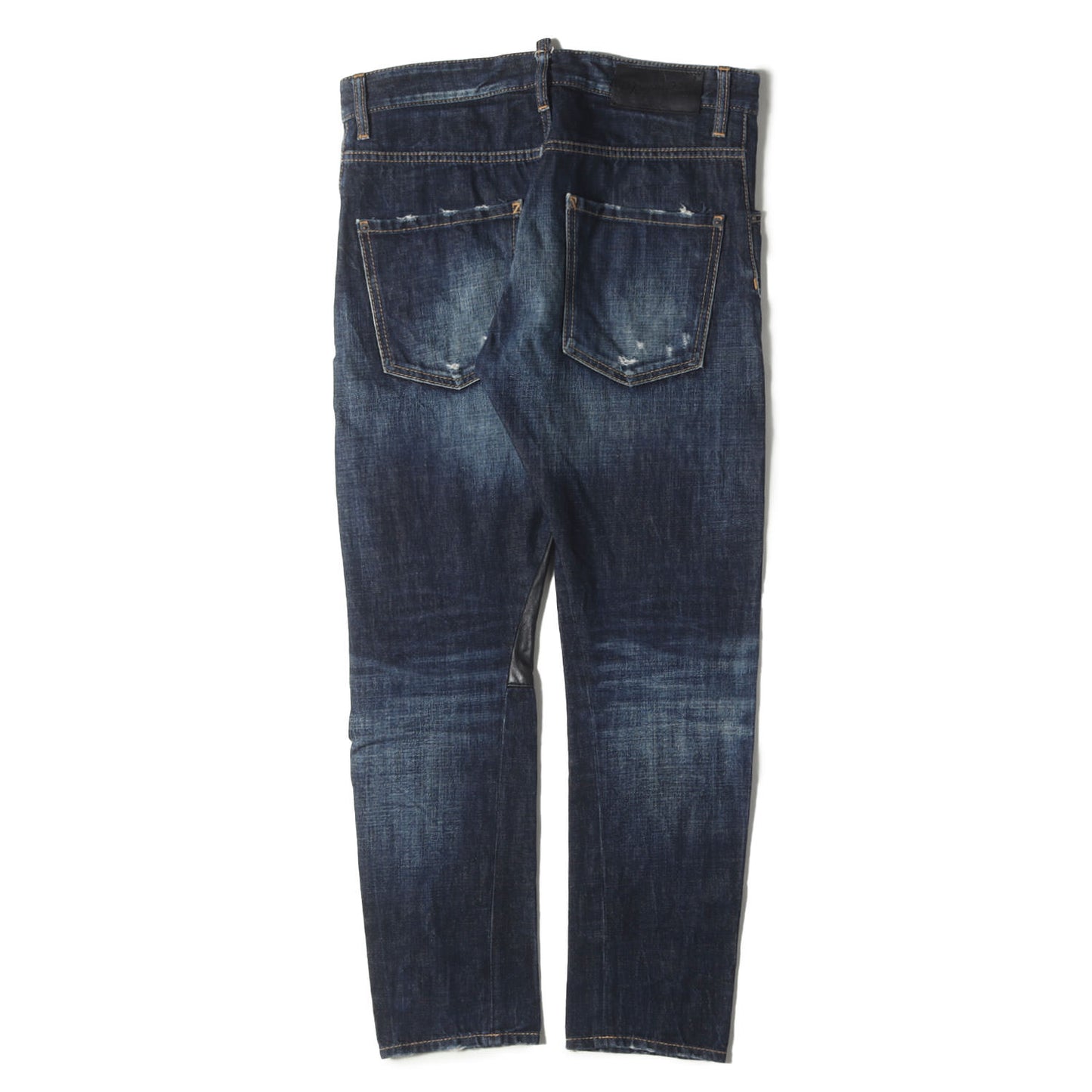 ダメージ加工 レザーコンビ デニムパンツ(Classic kenny twist jean)