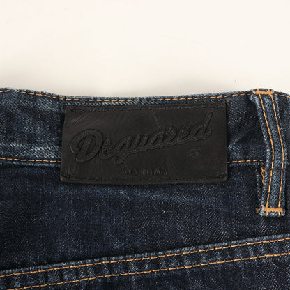 ダメージ加工 レザーコンビ デニムパンツ(Classic kenny twist jean)