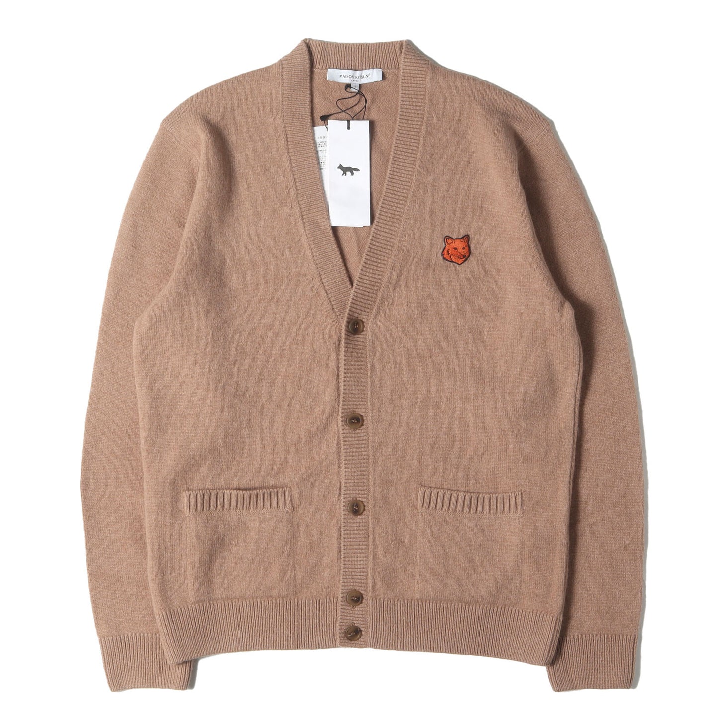 24AW キツネ ワッペン ウールニット カーディガン