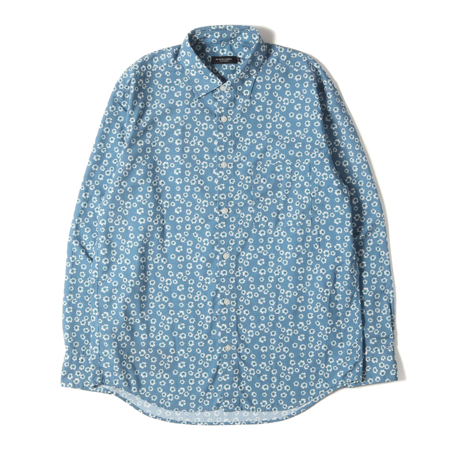 フラワー柄 ポリエステルツイル シャツ