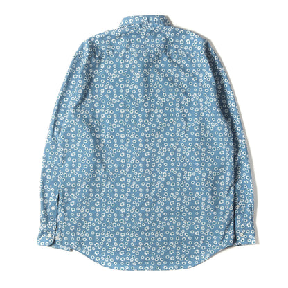 フラワー柄 ポリエステルツイル シャツ