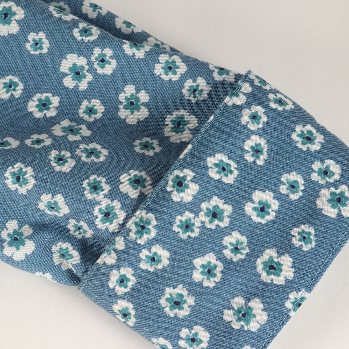 フラワー柄 ポリエステルツイル シャツ