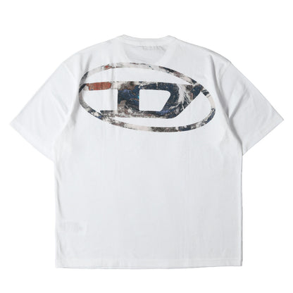 近年モデル 地球柄 ロゴマーク クルーネック Tシャツ(T-WASH-L6)