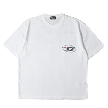 近年モデル 地球柄 ロゴマーク クルーネック Tシャツ(T-WASH-L6)