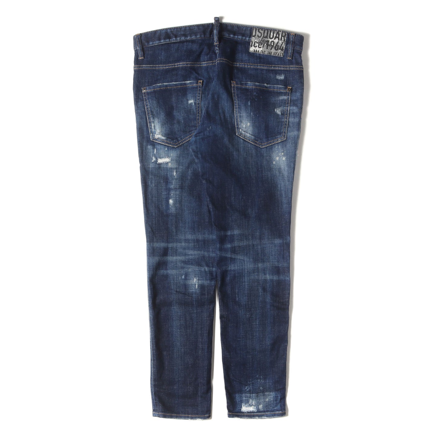 21AW ダメージリペア加工 ストレッチ テーパード デニムパンツ(SkaterJean)