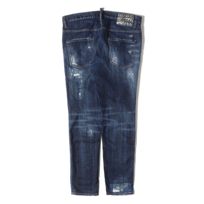21AW ダメージリペア加工 ストレッチ テーパード デニムパンツ(SkaterJean)