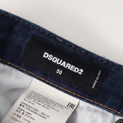 21AW ダメージリペア加工 ストレッチ テーパード デニムパンツ(SkaterJean)