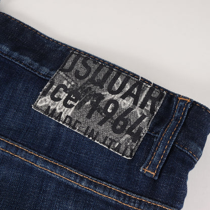21AW ダメージリペア加工 ストレッチ テーパード デニムパンツ(SkaterJean)
