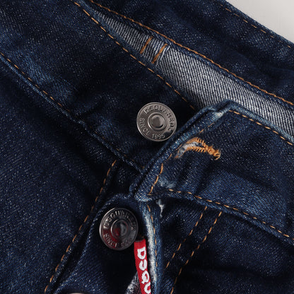 21AW ダメージリペア加工 ストレッチ テーパード デニムパンツ(SkaterJean)