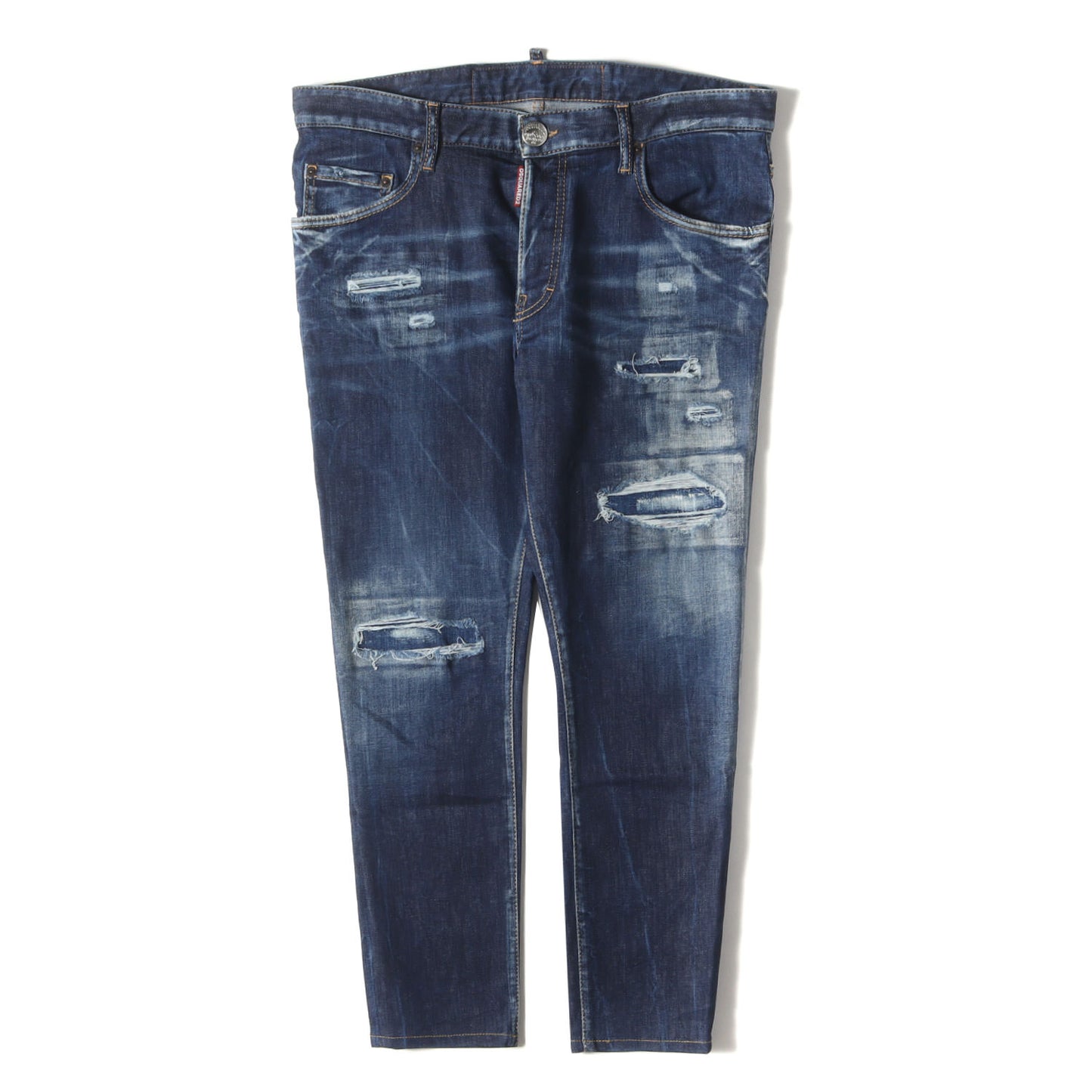 23AW ダメージリペア加工 ストレッチ テーパード デニムパンツ(Super Twinky Jean )
