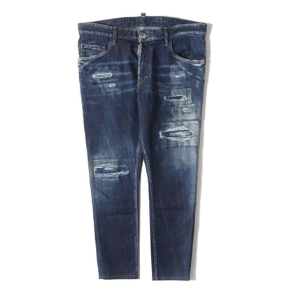 23AW ダメージリペア加工 ストレッチ テーパード デニムパンツ(Super Twinky Jean )