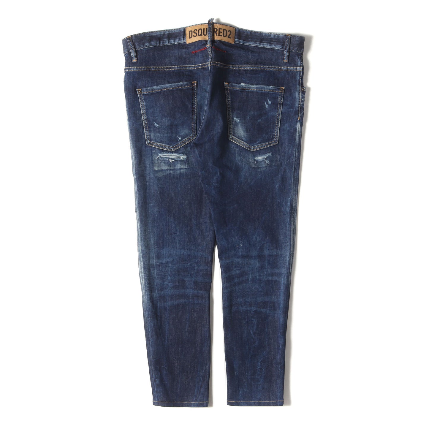 23AW ダメージリペア加工 ストレッチ テーパード デニムパンツ(Super Twinky Jean )
