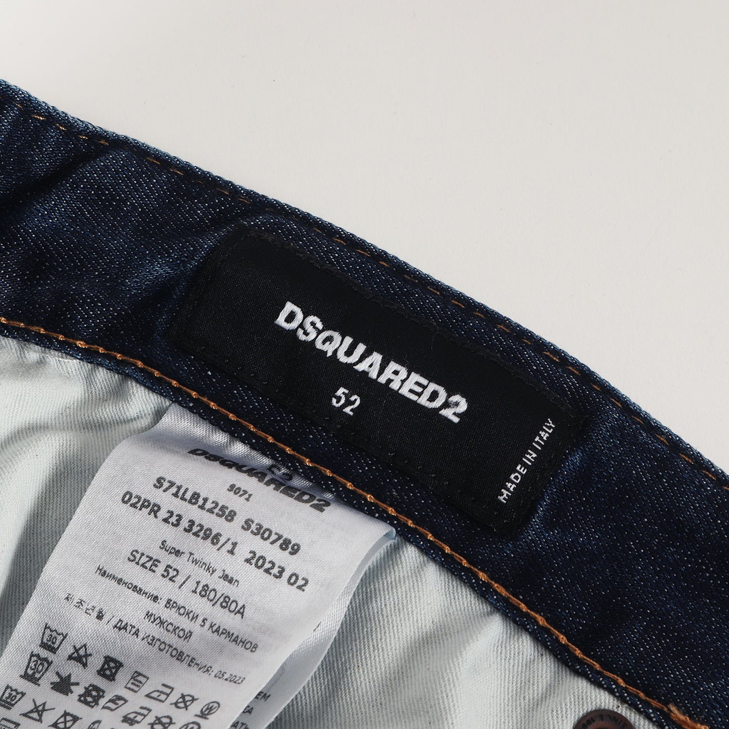 23AW ダメージリペア加工 ストレッチ テーパード デニムパンツ(Super Twinky Jean )