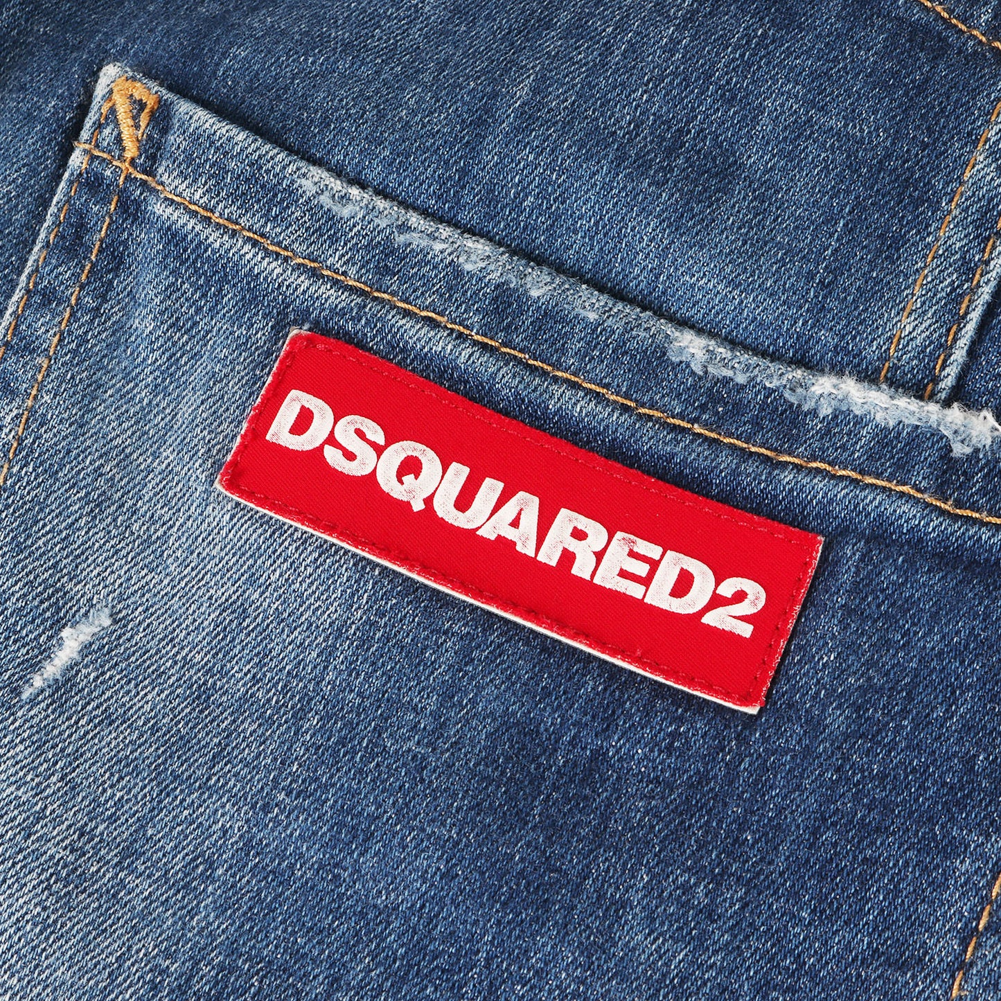 ダメージリペア加工 ストレッチ スリム デニムパンツ(Tidy Biker Jean)