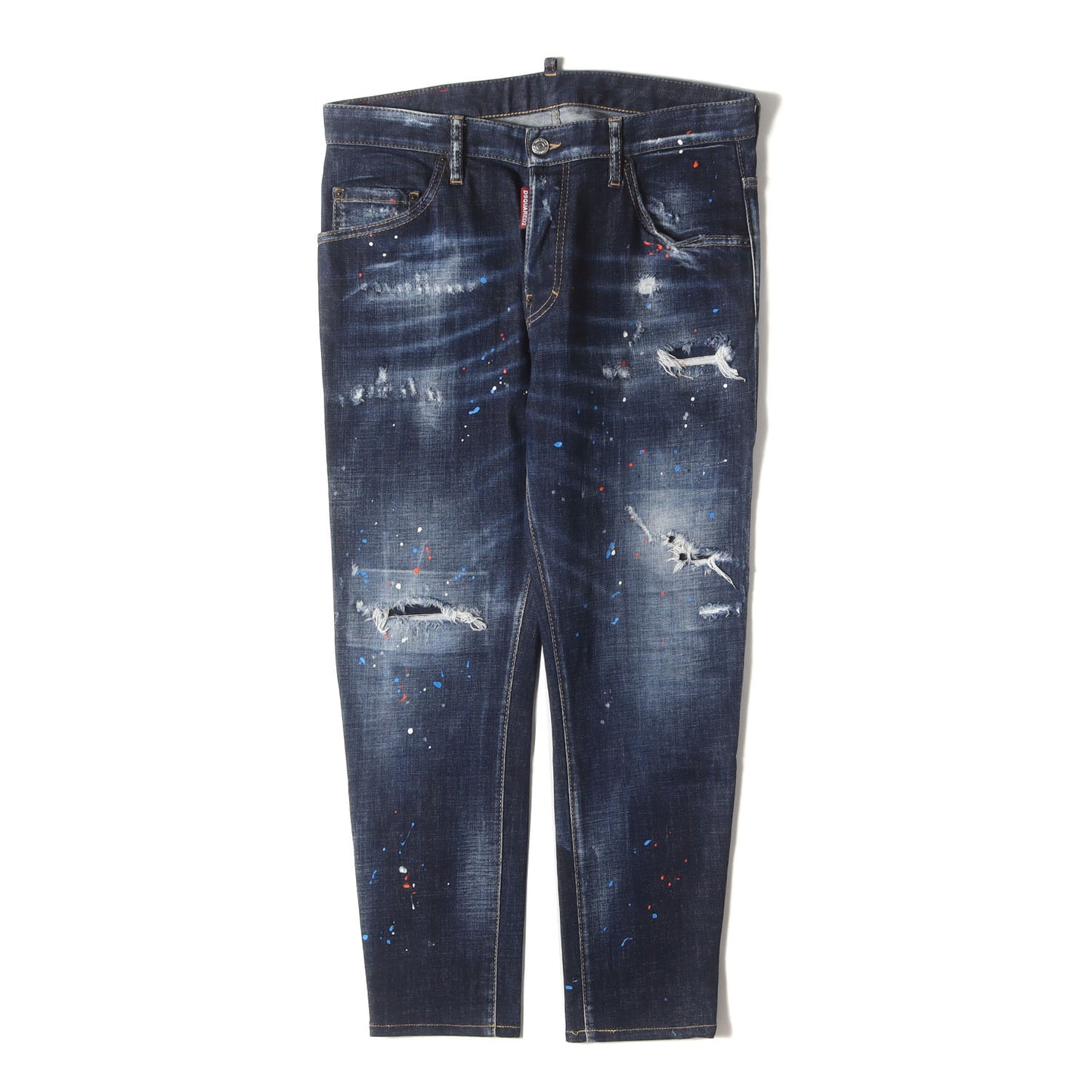 22SS ダメージリペア加工 ストレッチ テーパード デニムパンツ(SKATER JEAN)