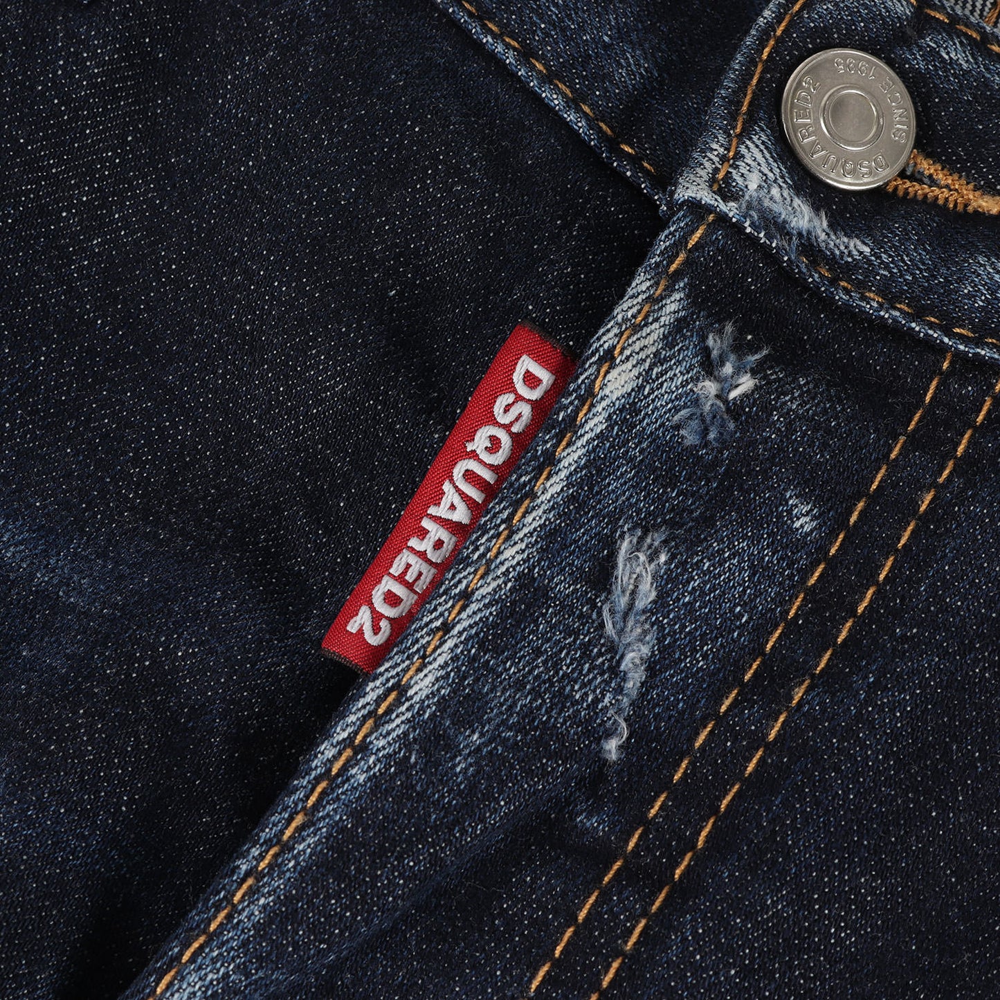 22SS ダメージリペア加工 ストレッチ テーパード デニムパンツ(SKATER JEAN)
