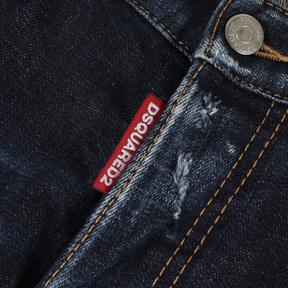22SS ダメージリペア加工 ストレッチ テーパード デニムパンツ(SKATER JEAN)