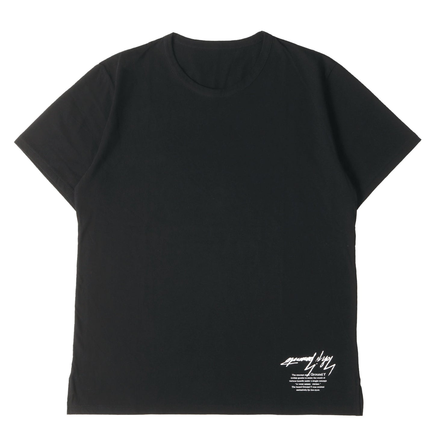 裾ロゴ クルーネック Tシャツ