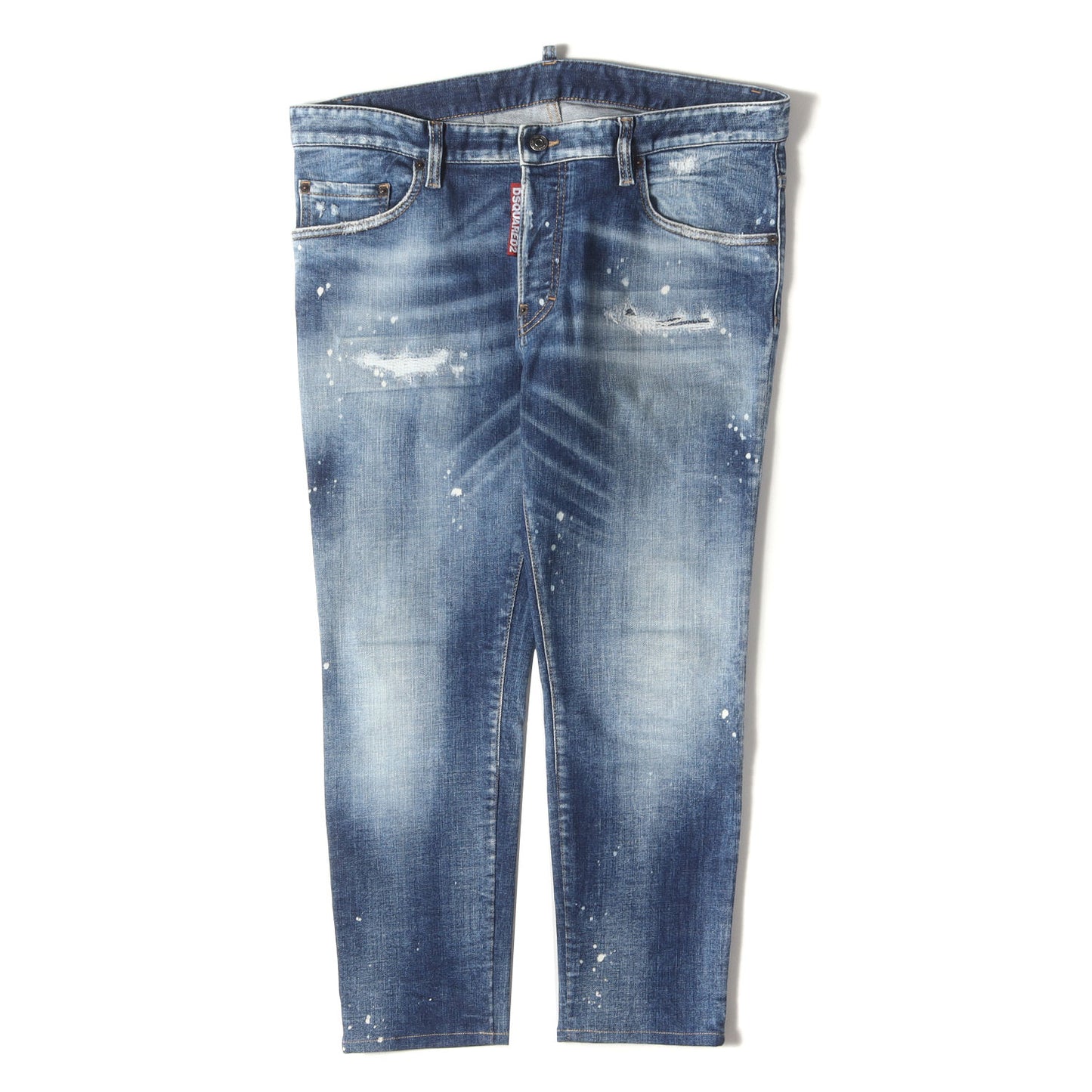 24AW ダメージリペア加工 ストレッチ テーパード デニムパンツ