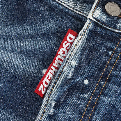 24AW ダメージリペア加工 ストレッチ テーパード デニムパンツ