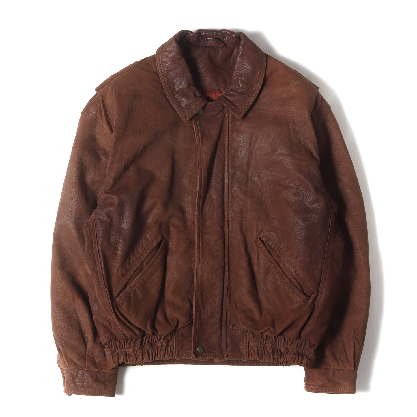 [ヴィンテージ OLD COACH] 90s ヌバックレザー フルジップ 中綿ジャケット