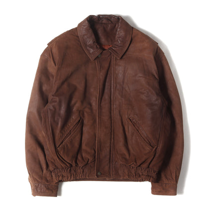 [ヴィンテージ OLD COACH] 90s ヌバックレザー フルジップ 中綿ジャケット