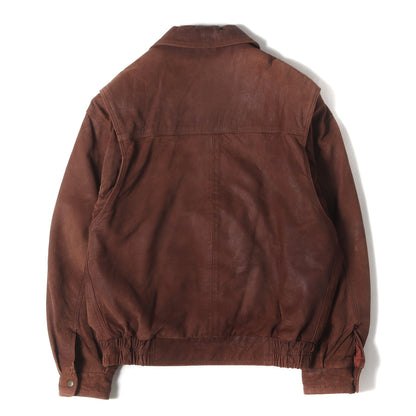 [ヴィンテージ OLD COACH] 90s ヌバックレザー フルジップ 中綿ジャケット