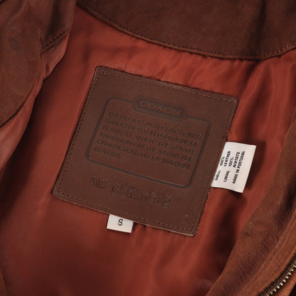 [ヴィンテージ OLD COACH] 90s ヌバックレザー フルジップ 中綿ジャケット